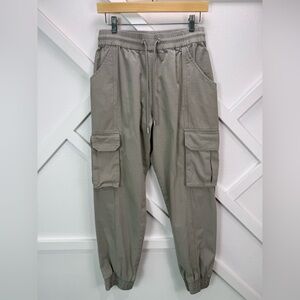 YoungLA 202 Cotton Cargo Joggers with Pockets Green Size Small